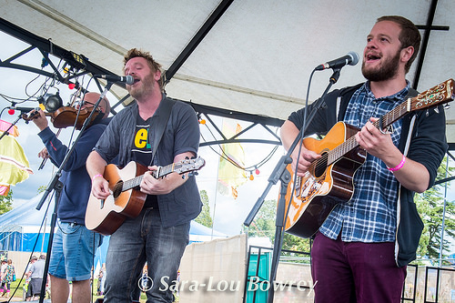Nick Parker at beautiful Days on the band stand